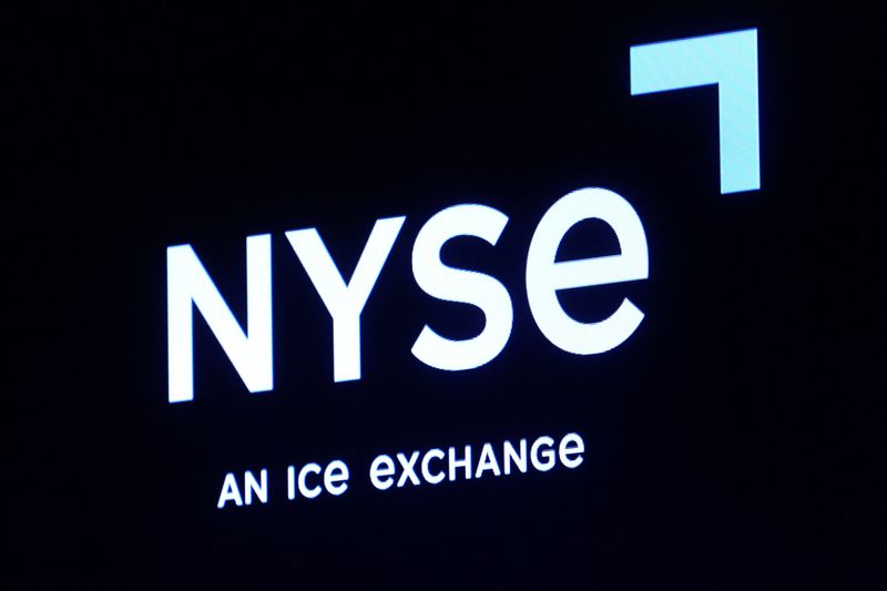 &copy; Reuters. The logo for the New York Stock Exchange (NYSE) is displayed on the floor of the NYSE in New York City, U.S., March 29, 2022.  REUTERS/Brendan McDermid