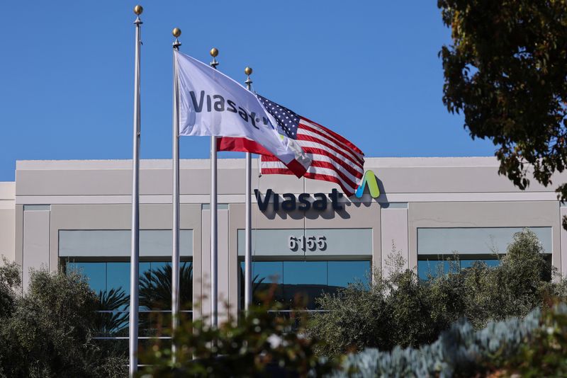 &copy; Reuters. Viasat offices are shown at the company's headquarters in Carlsbad, California, U.S. March 9, 2022. REUTERS/Mike Blake