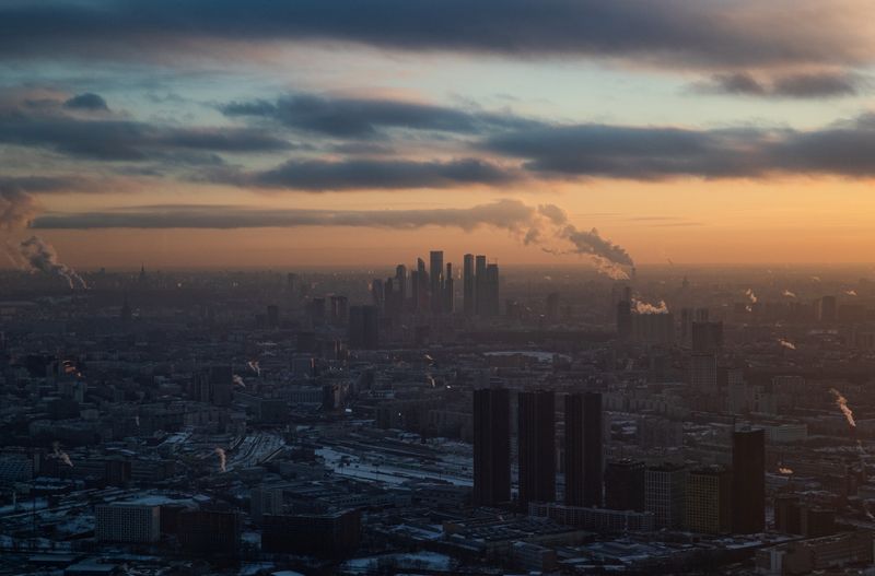 &copy; Reuters. A general view of Moscow International Business Center, also known as "Moskva-City”, on a frosty day, in Russia February 8, 2020. REUTERS/Maxim Shemetov