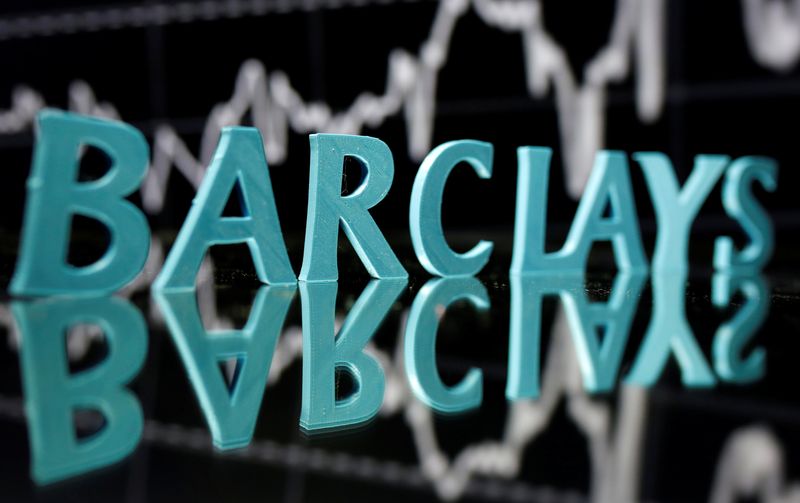 &copy; Reuters. FILE PHOTO:The Barclays logo is seen in front of displayed stock graph in this illustration taken June 21, 2017. REUTERS/Dado Ruvic