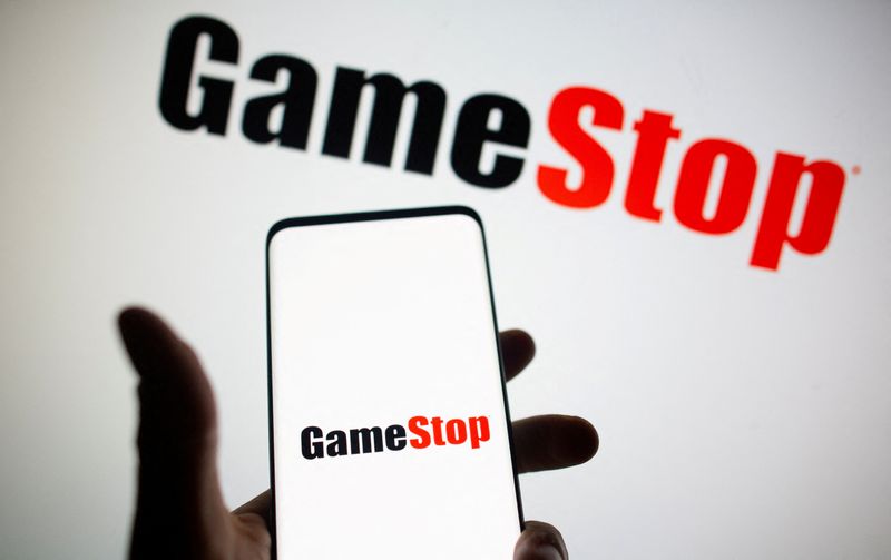 &copy; Reuters. FILE PHOTO: GameStop logo is seen in this illustration taken February 2, 2021. REUTERS/Dado Ruvic/Illustration/File Photo