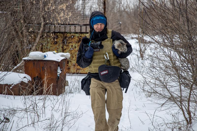 &copy; Reuters. Maksim Levin (photo), photographe et vidéaste travaillant pour un site d'information ukrainien et correspondant de longue date de Reuters, a été tué alors qu'il couvrait l'invasion de son pays par la Russie. /Photo prise le 25 janvier 2022/REUTERS/Sta