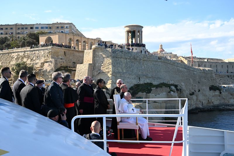 &copy; Reuters. Papa Francisco em viagem a Malta
2/04/2022
Andreas Solaro/Pool via REUTERS