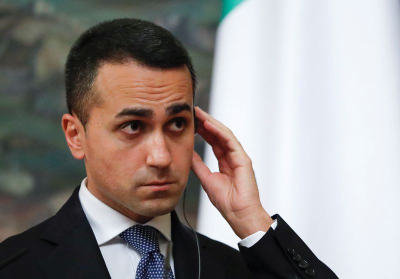 &copy; Reuters. FILE PHOTO: Italian Foreign Minister Luigi Di Maio attends a news conference following talks with his Russian counterpart Sergei Lavrov in Moscow, Russia February 17, 2022. REUTERS/Shamil Zhumatov/Pool