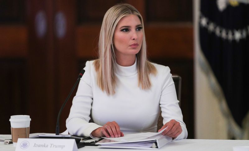 &copy; Reuters. FILE PHOTO: White House senior advisor Ivanka Trump leads a meeting of the American Workforce Policy Advisory Board in the East Room at the White House in Washington, U.S., June 26, 2020. REUTERS/Tom Brenner/File Photo