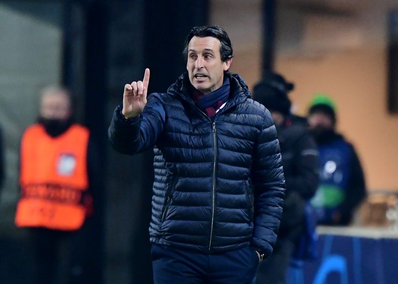 &copy; Reuters. El entrenador del Villarreal, Unai Emery, en el Stadio Atleti Azzurri, Bérgamo, Italia, 9 de diciembre de 2021. REUTERS/Alberto Lingria