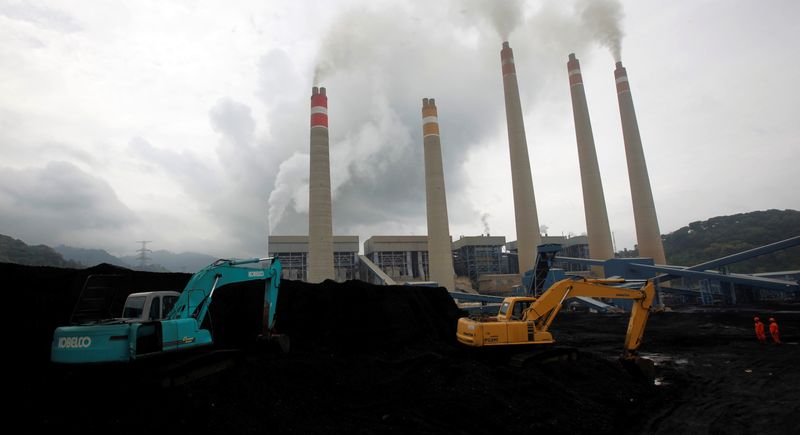 &copy; Reuters. FILE PHOTO: Excavators pile coal in a storage area in an Indonesian Power Plant in Suralaya, in Banten province January 20, 2010.