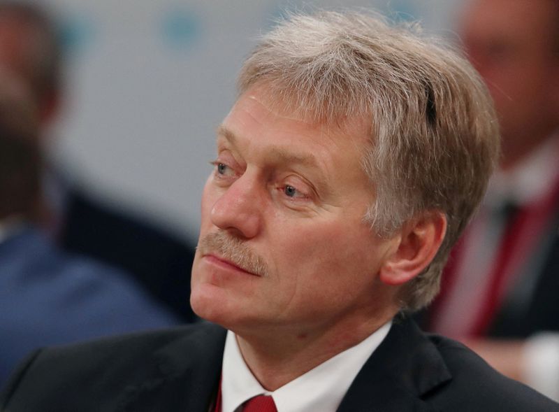 &copy; Reuters. Il portavoce del Cremlino Dmitry Peskov a San Pietroburgo. REUTERS/Evgenia Novozhenina