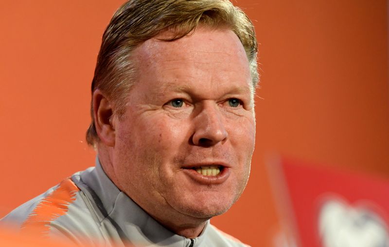 &copy; Reuters. Técnico da Holanda, Ronald Koeman
23/03/2019
REUTERS/Piroschka Van De Wouw