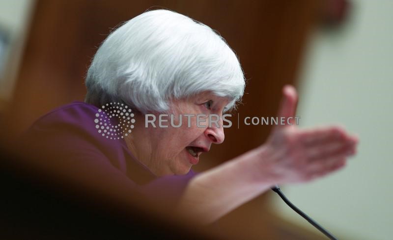 &copy; Reuters. Secretária do Tesouro dos Estados Unidos, Janet Yellen
06/04/2022. REUTERS/Tom Brenner