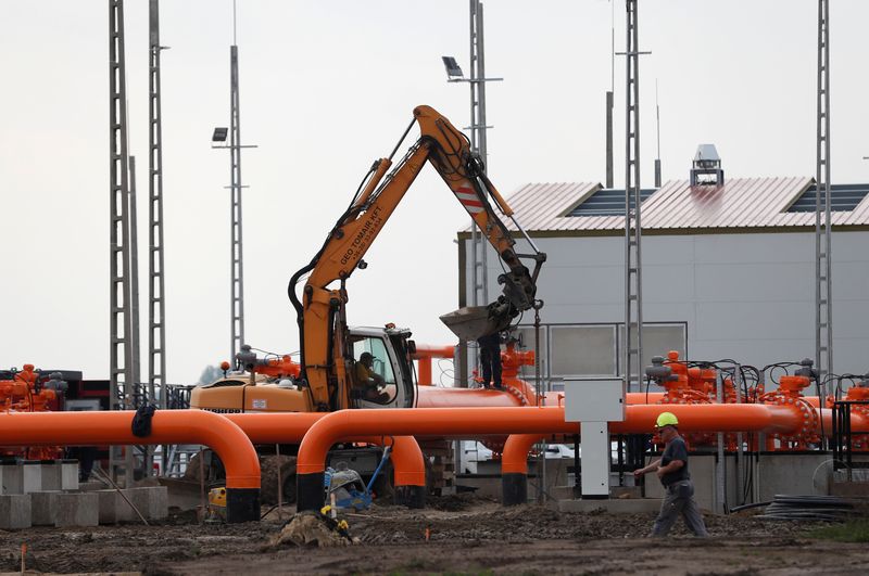 &copy; Reuters.   ４月６日、    ハンガリー政府はロシア産ガスの代金をロシアの要求通りルーブル建てで払う用意があると表明した。要求に応じないよう加盟国に求めている欧州連合（ＥＵ）とたもとを分