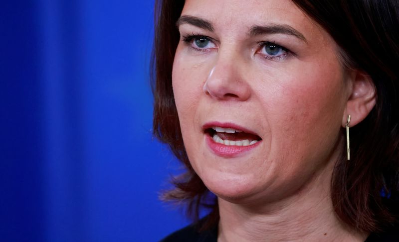 &copy; Reuters. Il ministro degli Esteri tedesco Annalena Baerbock a Berlino. REUTERS/Hannibal Hanschke