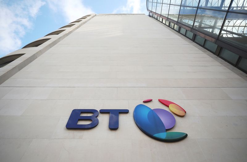 &copy; Reuters. FILE PHOTO: British Telecom (BT)'s headquarters is seen in central London, Britain May 10, 2018. REUTERS/Hannah McKay