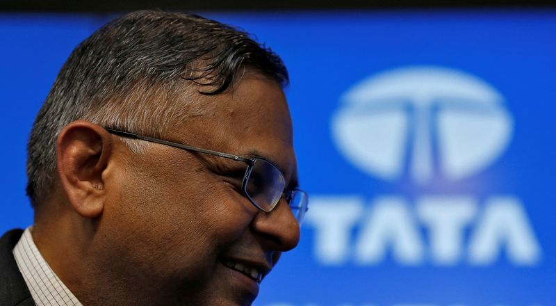 &copy; Reuters. FILE PHOTO: Tata Sons chairman-designate Natarajan Chandrasekaran arrives to a news conference in Mumbai, India, January 12, 2017. REUTERS/Danish Siddiqui/File Photo