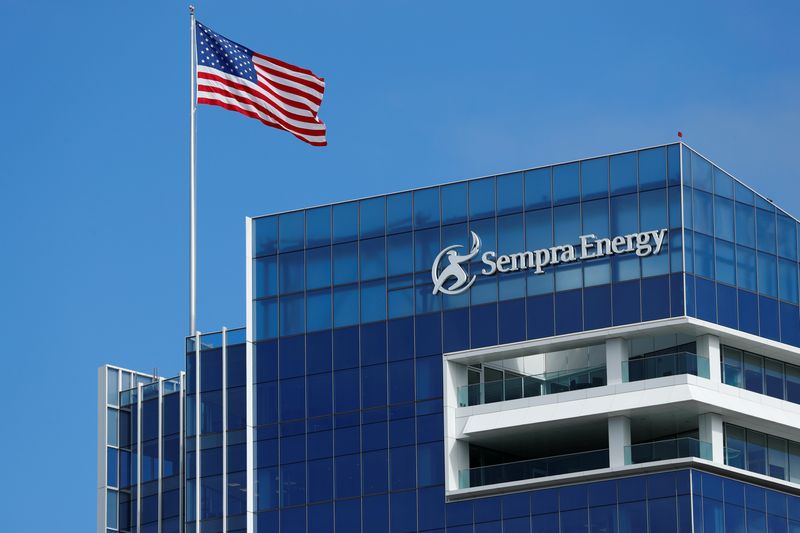 &copy; Reuters. FILE PHOTO: Sempra Energy headquarters is pictured in downtown San Diego, California, U.S., May 17, 2018.    REUTERS/Mike Blake