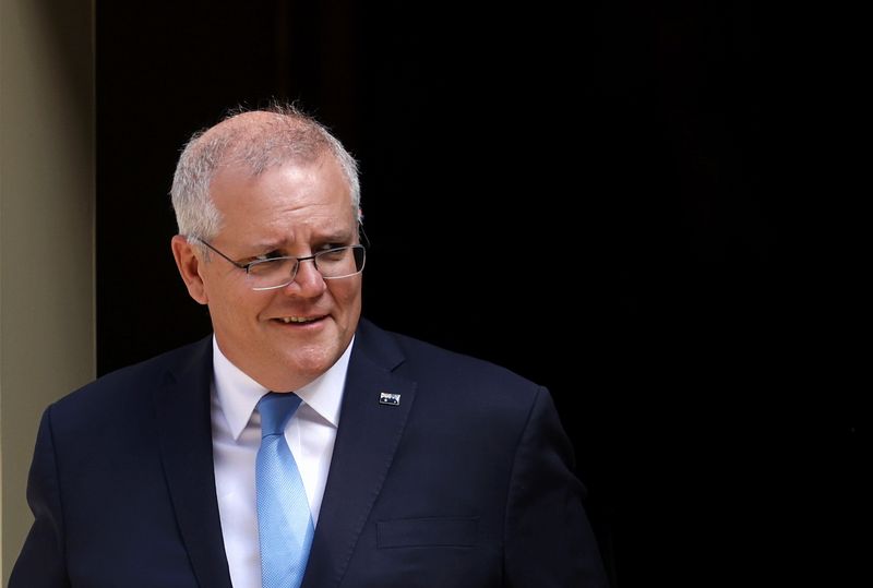 &copy; Reuters. 　４月１０日、オーストラリアのモリソン首相（写真）は、総選挙を５月２１日に実施すると表明した。昨年６月にロンドンで撮影（２０２２年　ロイター／Henry Nicholls）