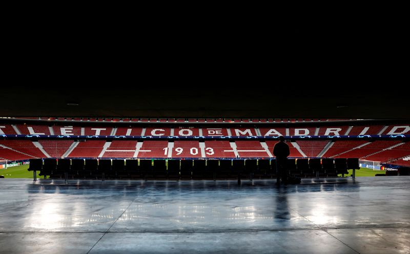 © Reuters. FOTO DE ARCHIVO: Liga de campeones -Entrenamiento de Atlético Madrid, España, 22 de febrero del 2022 REUTERS/Juan Medina/Foto de Archivo