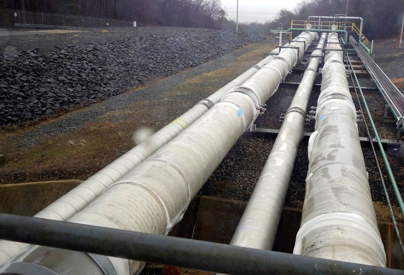 &copy; Reuters. أنابيب ممتدة من منشأة الغاز الطبيعي المسال التابعة لشركة دومينيون كوف بوينت بولاية ماريلاند الأمريكية في صورة من أرشيف رويترز. 