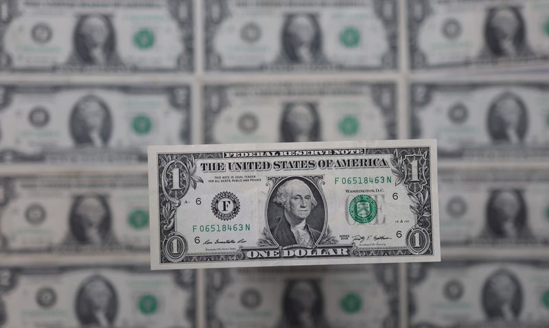 &copy; Reuters. FILE PHOTO: U.S. dollar banknotes are displayed in this illustration taken, February 14, 2022. REUTERS/Dado Ruvic/Illustration