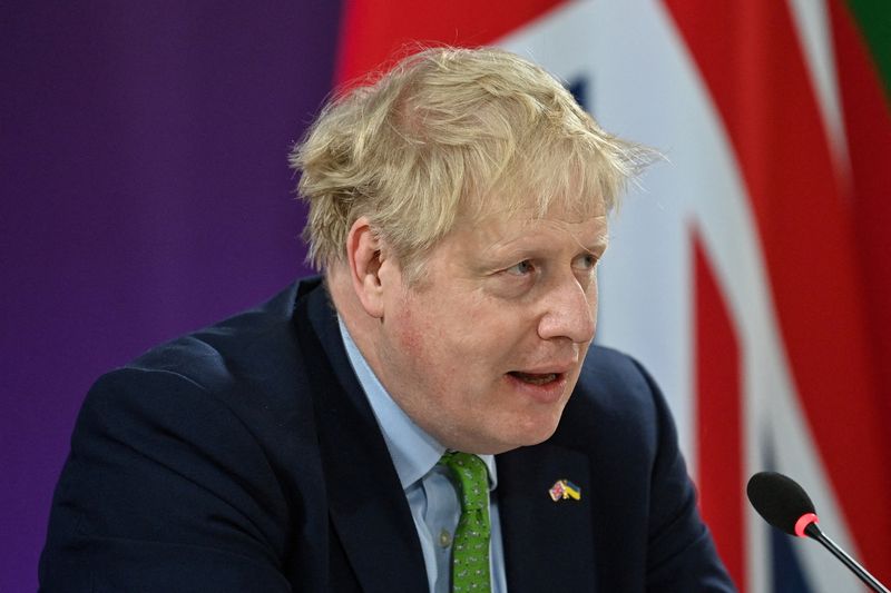 &copy; Reuters. رئيس الوزراء البريطاني بوريس جونسون في لندن يوم 15 مارس آذار 2022. صورة لرويترز من ممثل لوكالات الأنباء.