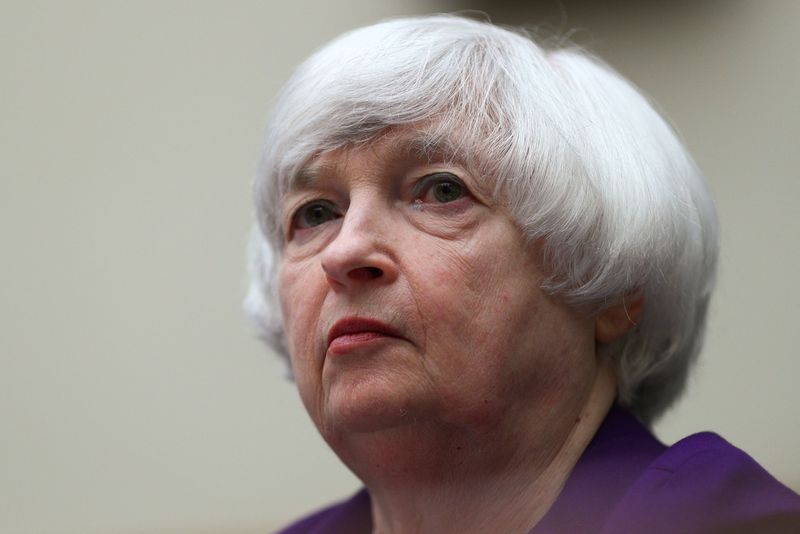 &copy; Reuters. FILE PHOTO: U.S. Treasury Secretary Janet Yellen testifies before a House Financial Services Committee hearing on "the State of the International Financial System,” on Capitol Hill in Washington, U.S., April 6, 2022. REUTERS/Tom Brenner