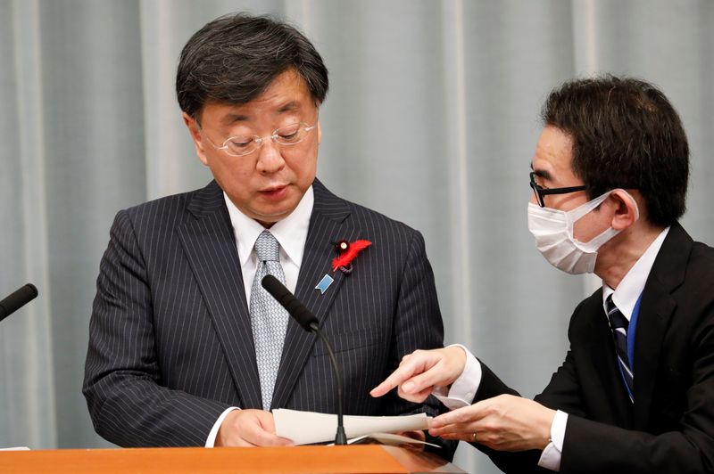 &copy; Reuters. 　４月１４日、松野博一官房長官は、韓国の次期政権が５月にも開催が調整されている日米豪印首脳会合へオブザーバー出席を打診したとの一部報道について、報道のような「事実はない」