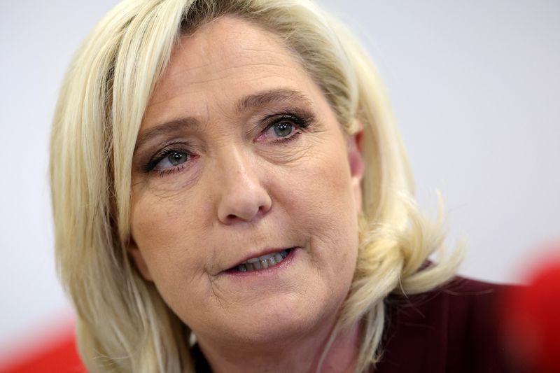 &copy; Reuters. La mise en oeuvre du programme de Marine Le Pen en matière d'énergie en cas d'élection de la candidate du Rassemblement national à la présidence de la République constituerait "une régression majeure" pour la France, estime jeudi le Syndicat des é