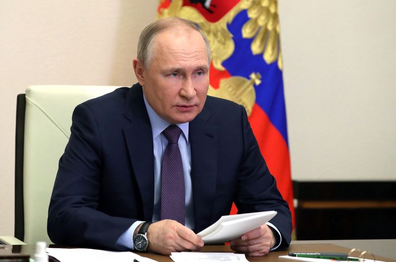 &copy; Reuters. Presidente russo, Vladimir Putin, em Moscou
14/04/2022
Sputnik/Mikhail Klimentyev/Kremlin via REUTERS
