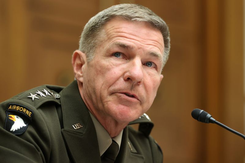 &copy; Reuters. FILE PHOTO: U.S. Army Chief of Staff General James McConville testifies before the House Armed Services Committee on Capitol Hill in Washington, U.S. June 29, 2021.  REUTERS/Jonathan Ernst