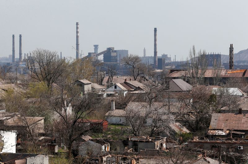 &copy; Reuters. Una vista muestra una planta de siderurgia en Mariúpol, Ucrania 18 de abril  2022. REUTERS/Alexander Ermochenko