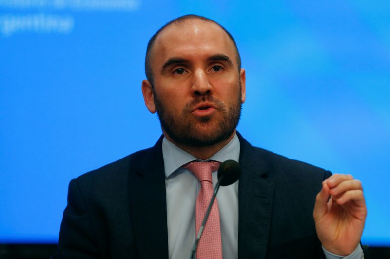 &copy; Reuters. FILE PHOTO: Argentinian Economy Minister Martin Guzman holds a news conference over understandings with the International Monetary Fund (IMF), in Buenos Aires, Argentina, January 28, 2022. REUTERS/Agustin Marcarian