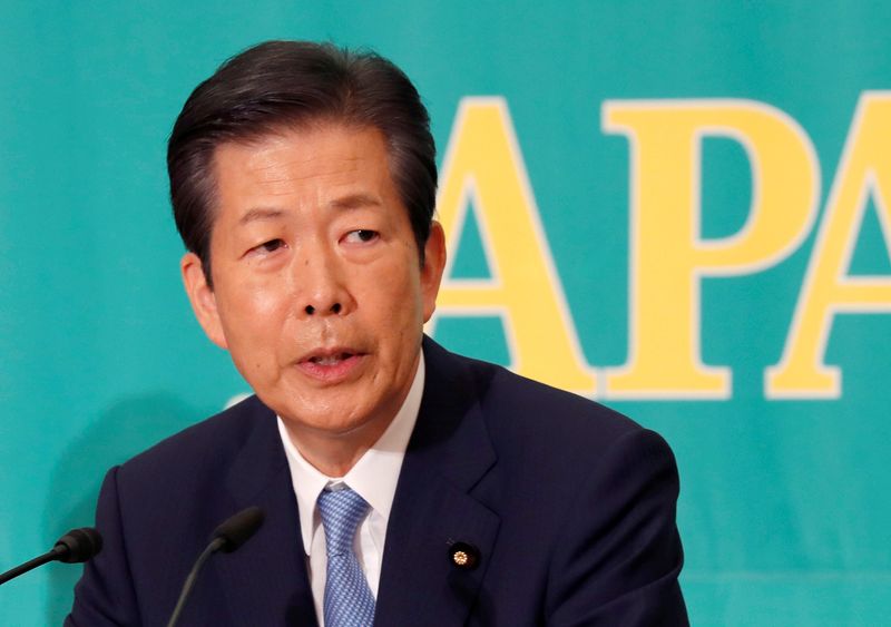 &copy; Reuters. FILE PHOTO: Komeito Party leader Natsuo Yamaguchi attends a debate session with other party leaders ahead of July 21 upper house election at the Japan National Press Club in Tokyo, Japan July 3, 2019.  REUTERS/Issei Kato