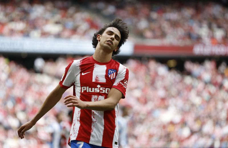 &copy; Reuters. João Félix durante partida entre Atlético de Madri e Espanyol pelo Campeonato Espanhol
17/04/2022 REUTERS/Juan Medina