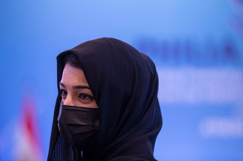 &copy; Reuters. ريم بنت إبراهيم الهاشمي، وزيرة الدولة لشؤون التعاون الدولي بدولة الامارات في صورة من أرشيف رويترز.