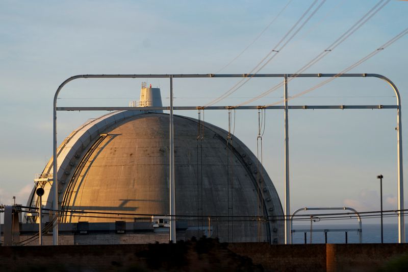 &copy; Reuters. FILE PHOTO: One of the two now closed reactors of the San Onofre nuclear generating station is shown at the nuclear power plant located south of San Clemente, California, U.S., December 5, 2019. REUTERS/Mike Blake