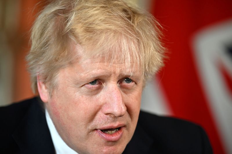 &copy; Reuters. Premiê britânico, Boris Johnson
24/02/2022
Jeff J Mitchell/Pool via REUTERS