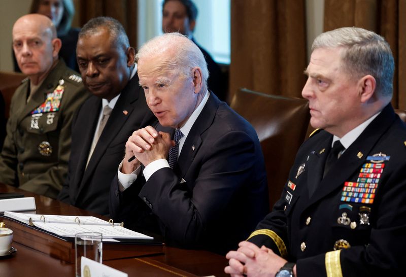 &copy; Reuters. Presidente dos EUA, Joe Biden, recebe autoridades de defesa na Casa Branca
20/04/2022
REUTERS/Jonathan Ernst