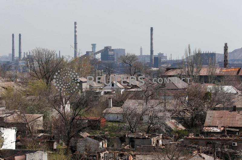 &copy; Reuters. Acciaieria Azovstal a Mariupol, Ucraina, 18 aprile 2022 REUTERS/Alexander Ermochenko