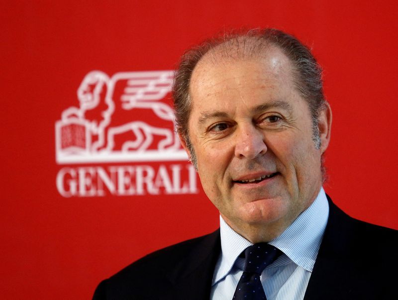 &copy; Reuters. FILE PHOTO: Philippe Donnet, CEO of the Italian insurance company Generali, is seen before shareholders meeting in Trieste, Italy, April 27, 2017. REUTERS/Remo Casilli/File Photo