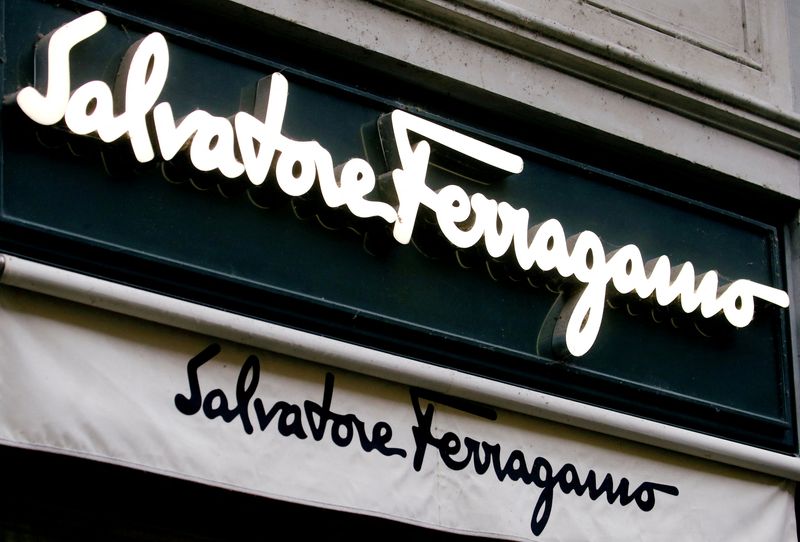 &copy; Reuters. FILE PHOTO: Italian luxury fashion house Salvatore Ferragamo's logo is seen at a store in Zurich, Switzerland, January 25, 2021. REUTERS/Arnd Wiegmann/File Photo