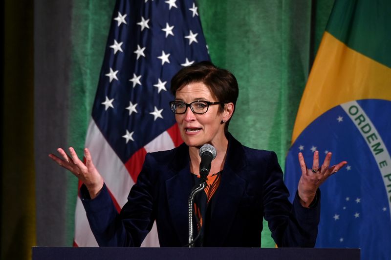 &copy; Reuters. FILE PHOTO: Citigroup then-Latin America CEO Jane Fraser addresses a Brazil-U.S. Business Council forum to discuss relations and future cooperation in Washington, U.S. March 18, 2019. REUTERS/Erin Scott