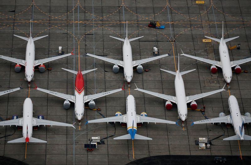 &copy; Reuters. FILE PHOTO: Grounded Boeing 737 MAX aircraft are seen parked at Boeing facilities at Grant County International Airport in Moses Lake, Washington, U.S. November 17, 2020.  REUTERS/Lindsey Wasson/File Photo