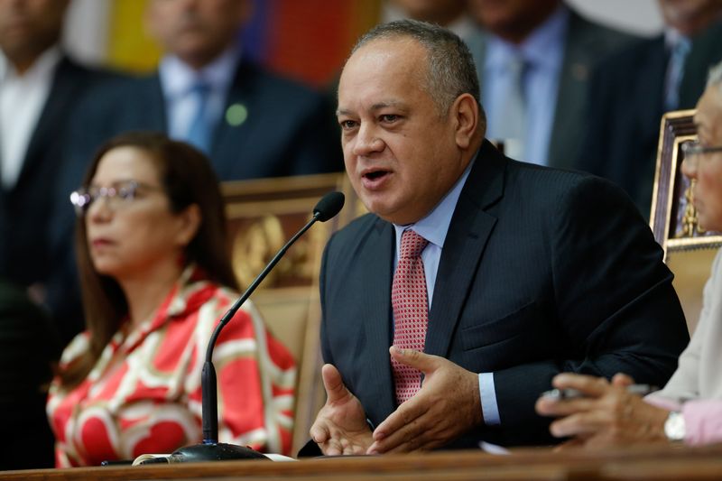 &copy; Reuters. IMAGEN DE ARCHIVO REFERENCIAL. El diputado Diosdado Cabello durante una conferencia de prensa en Caracas, Venezuela, Enero 8, 2020. REUTERS/Manaure Quintero