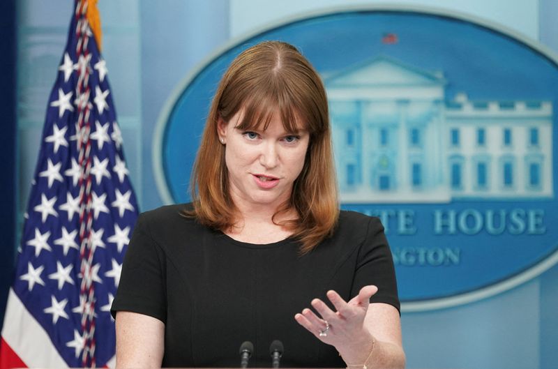 &copy; Reuters. White House communications director Kate Bedingfield speaks during a press briefing at the White House in Washington, U.S., March 31, 2022. REUTERS/Kevin Lamarque