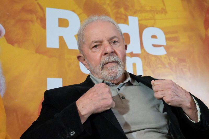 &copy; Reuters. Ex-presidente Luiz Inácio Lula da Silva durante evento da Rede Sustentabilidade em Brasília
28/04/2022 REUTERS/Andressa Anholete