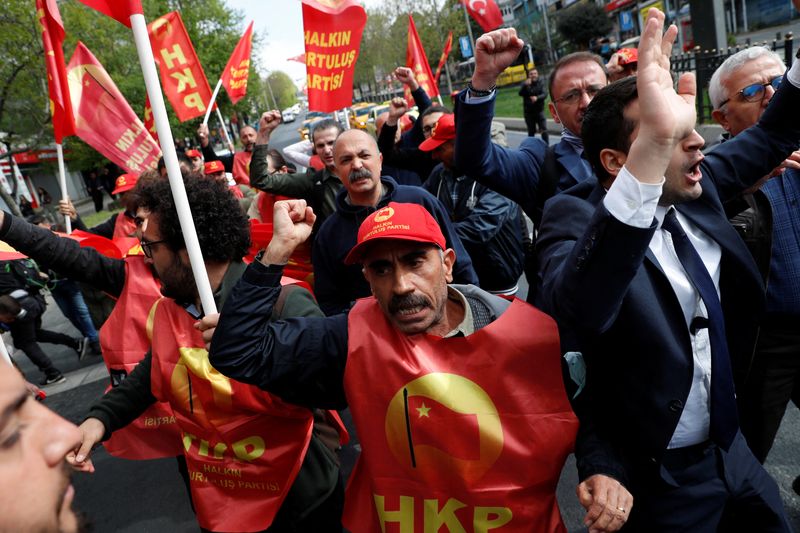 Turkish police detain dozens in May Day demonstrations