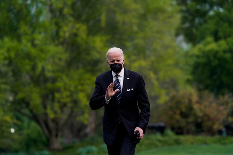 &copy; Reuters. Presidente dos EUA, Joe Biden, retorna à Casa Branca
01/05/2022
REUTERS/Elizabeth Frantz