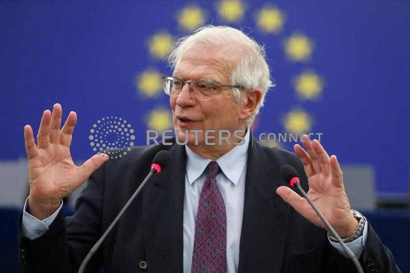 &copy; Reuters. Josep Borrell, alto rappresentante Ue per gli affari esteri, a Strasburgo, Francia, 14 dicembre 2021 Jean-Francois Badias/Pool via REUTERS