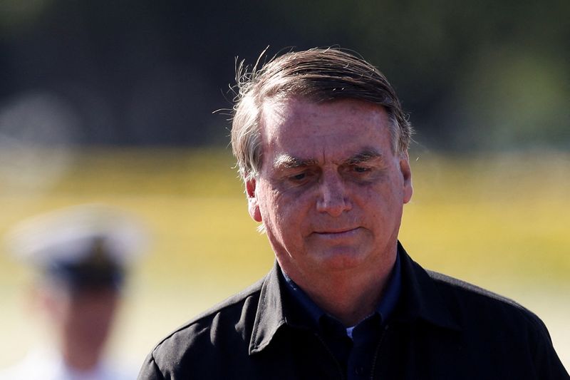 &copy; Reuters. Presidente Jair Bolsonaro no Palácio da Alvorada, em Brasília
20/04/2022
REUTERS/Adriano Machado 