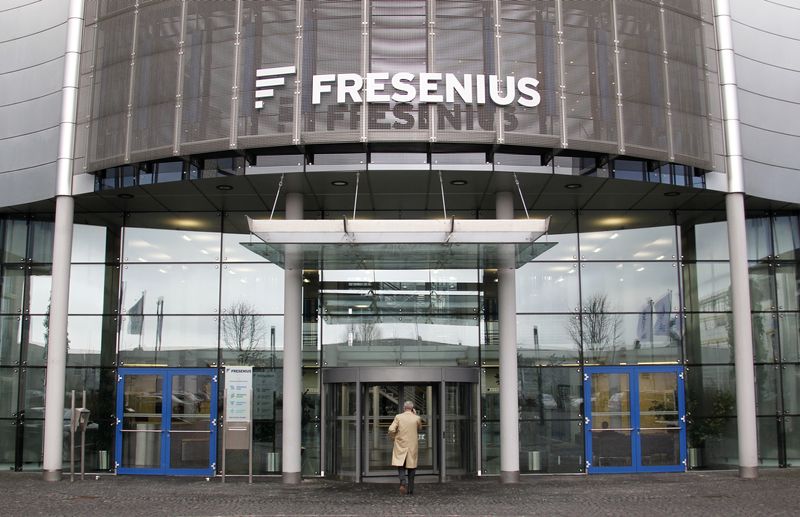 &copy; Reuters. FILE PHOTO: The Headquarters of Fresenius is pictured in Bad Homburg near Frankfurt February 24, 2010. Fresenius is a global health care company with products and services for dialysis, hospitals and medical care of patients at home.    REUTERS/Johannes E